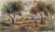 Pierre Renoir Landscape with Figures at Cagnes oil painting